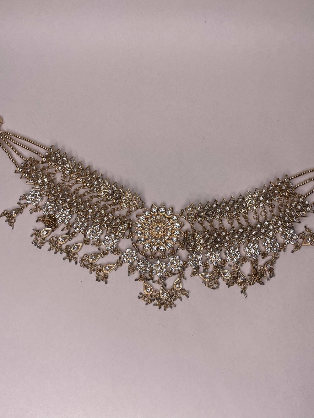 Off Park Gold-Tone Crystal Bridal Choker Necklace